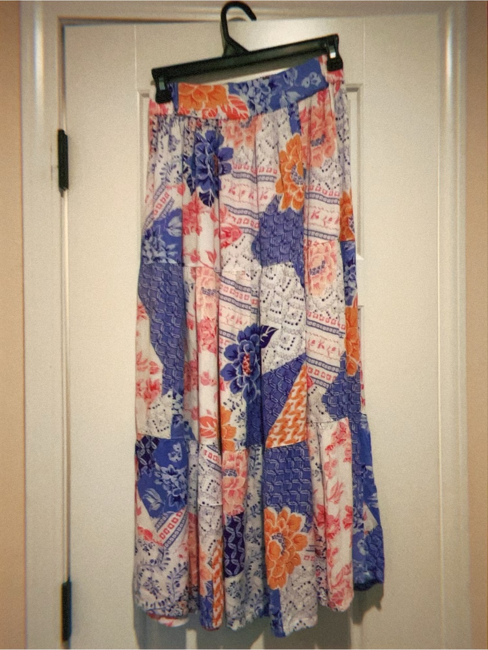 Angie Floral Patchwork Maxi Skirt